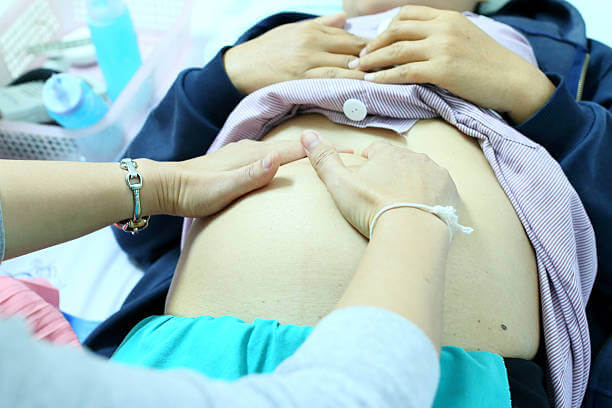 pregnant woman in her third trimester visit to her ob/gyn