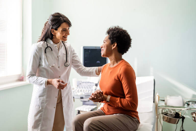 Women's Health Doctor consulting patient